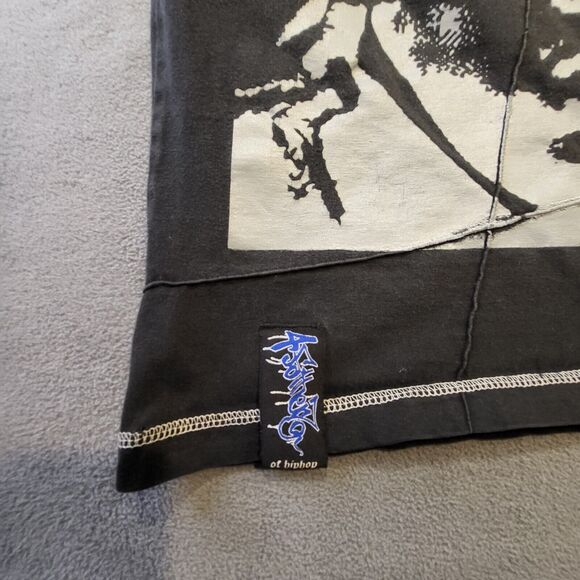 Four Fatherz Shirt Mens 3XL Black Graphic Thick Tee Hip Hop Urban Tupac - Picture 7 of 9